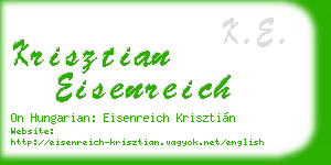 krisztian eisenreich business card